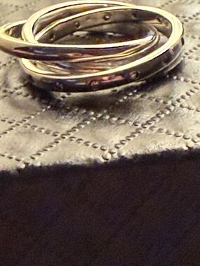 Pandora Polished Silver Interlinked Ring Set